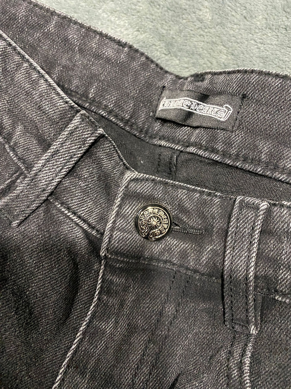 Thumbnail: Black Chrome Hearts jeans.32,34