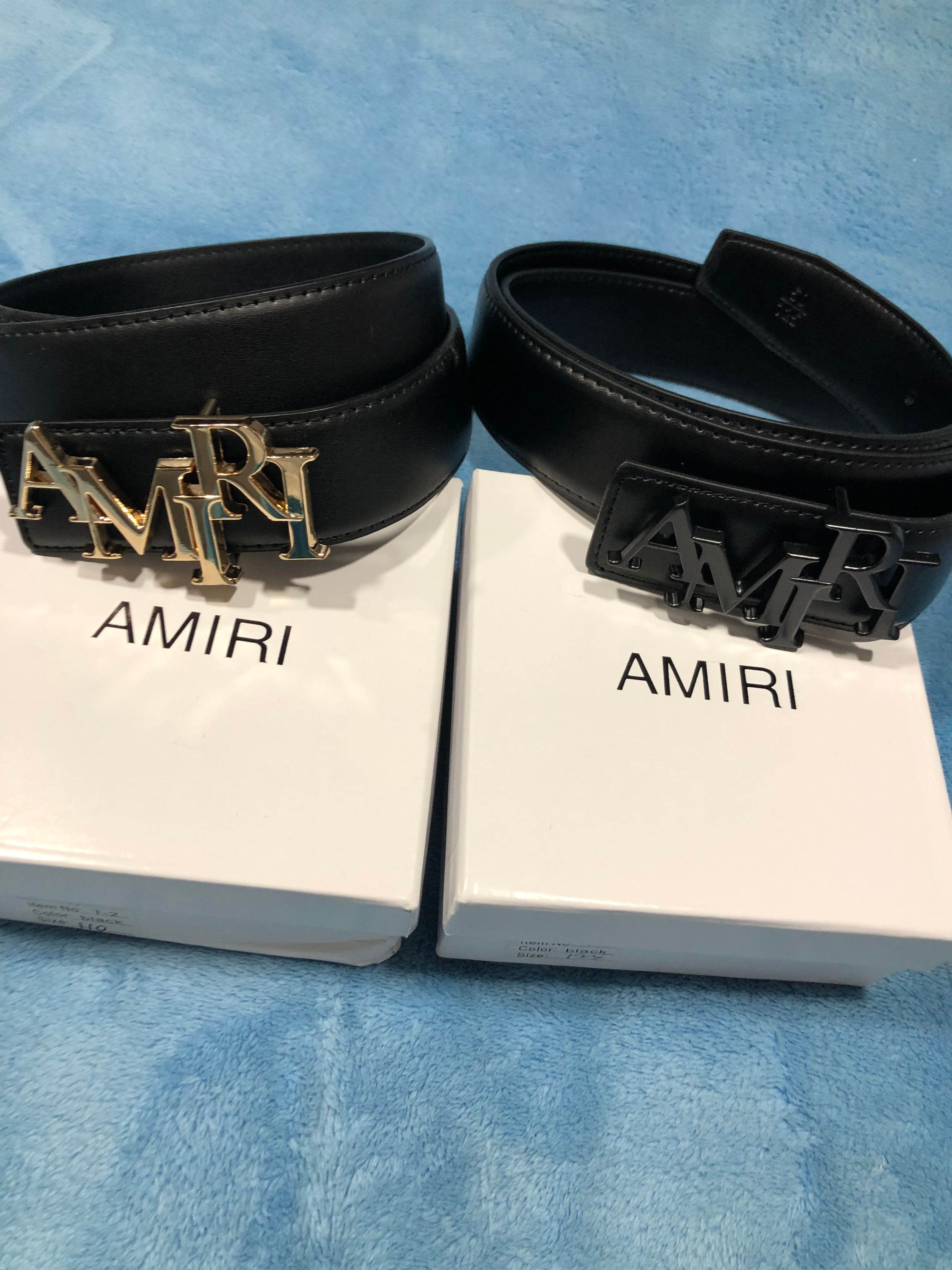 Black or Gold Amiri belts