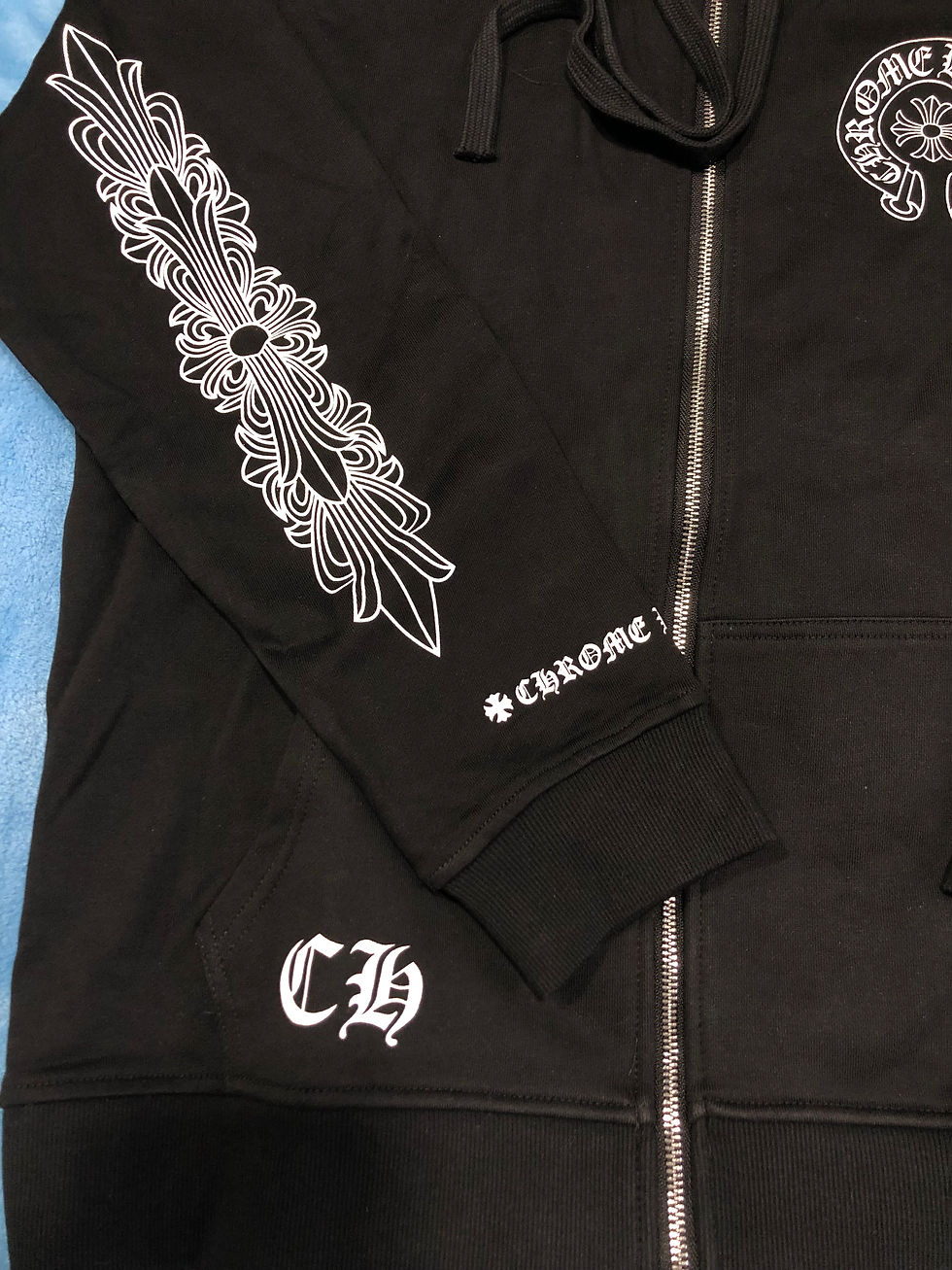 Thumbnail: Black Chrome Hearts zip up Los Angeles