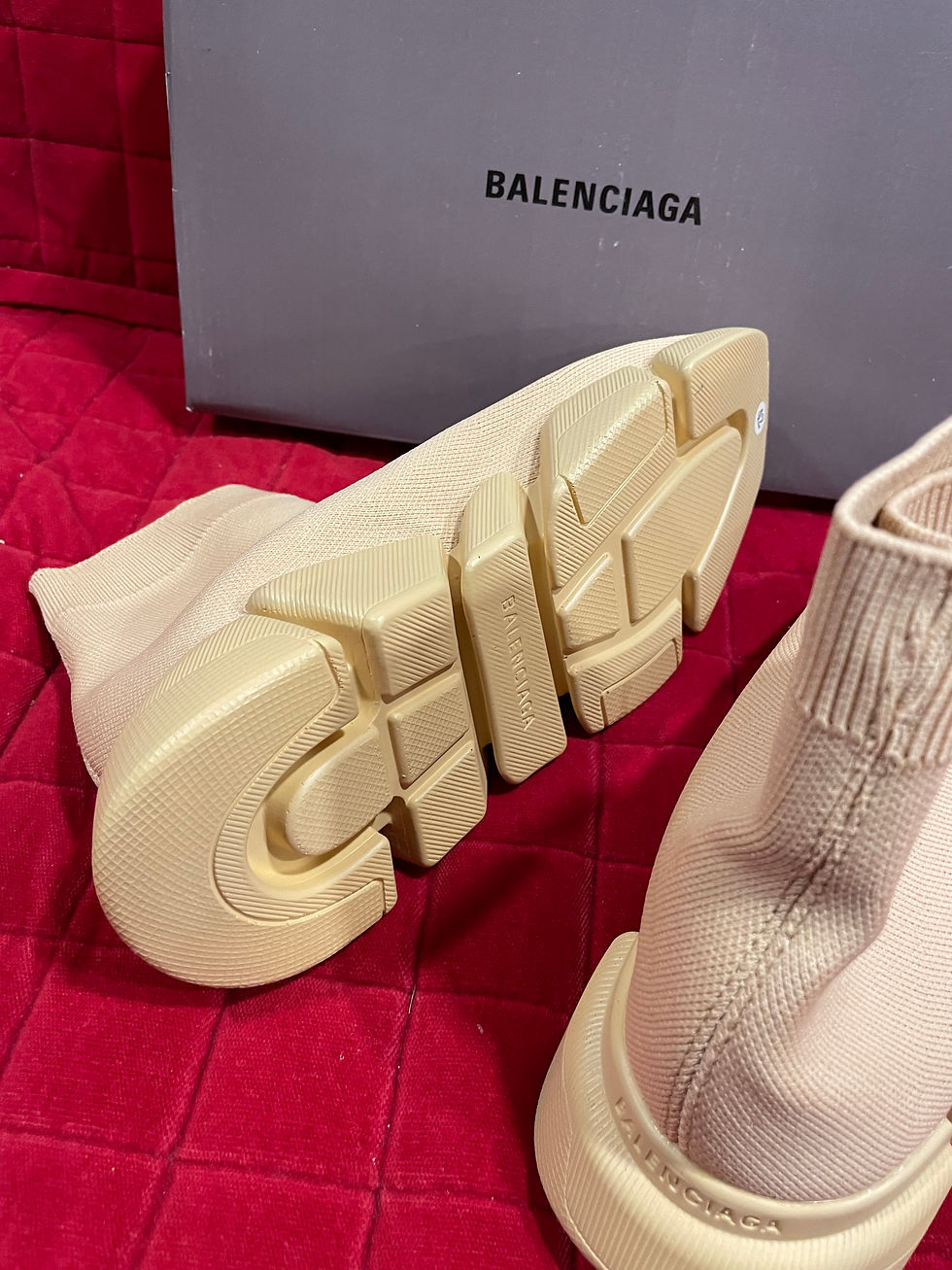 Thumbnail: beige Balenciaga speed
