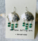 Emerald and Mother-of-pearl sterling silver earrings
