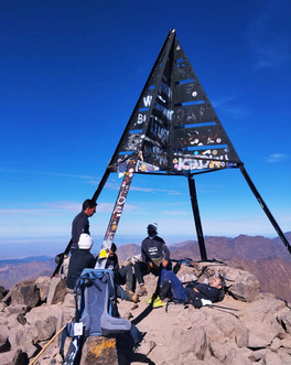 Summit of Mount Toubkal in summer conditions