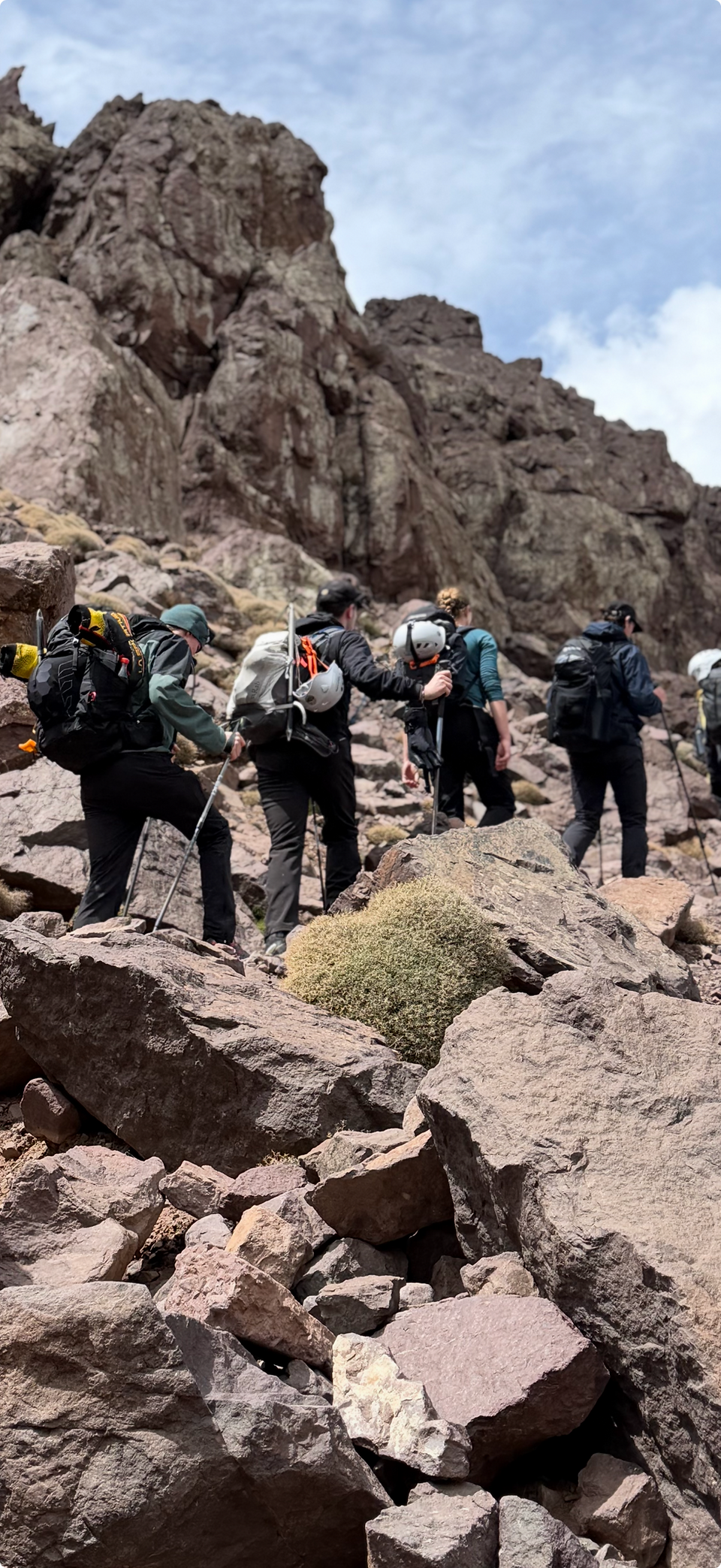 Hiking in the Atlas Mountains on Mt Toubkal expedition