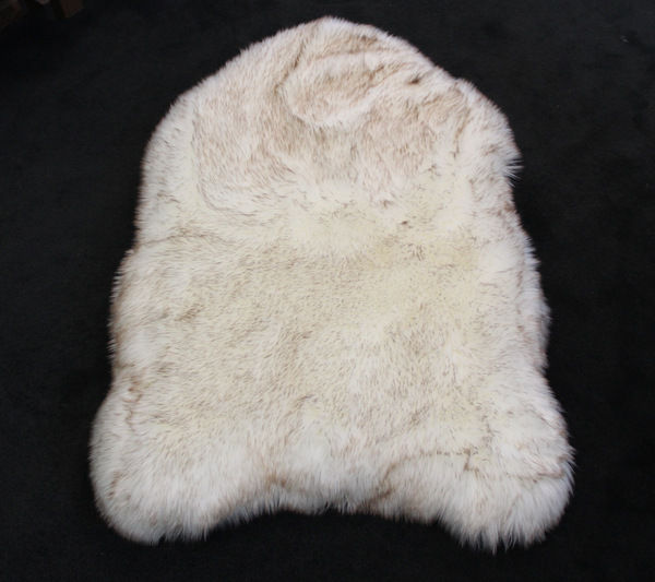Beige Plush Pet Dog Mat for Resting and Comfort