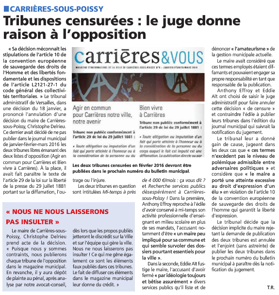 Nouvelle condamnation du Maire