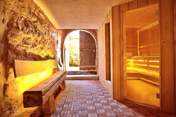 The sauna located in the cellar