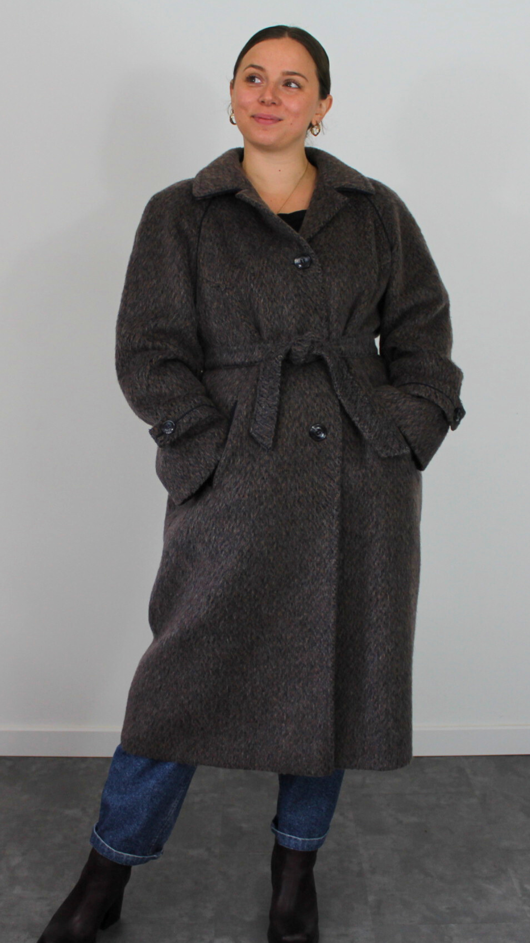 Manteau laine 80's - Taille jusqu'au 44