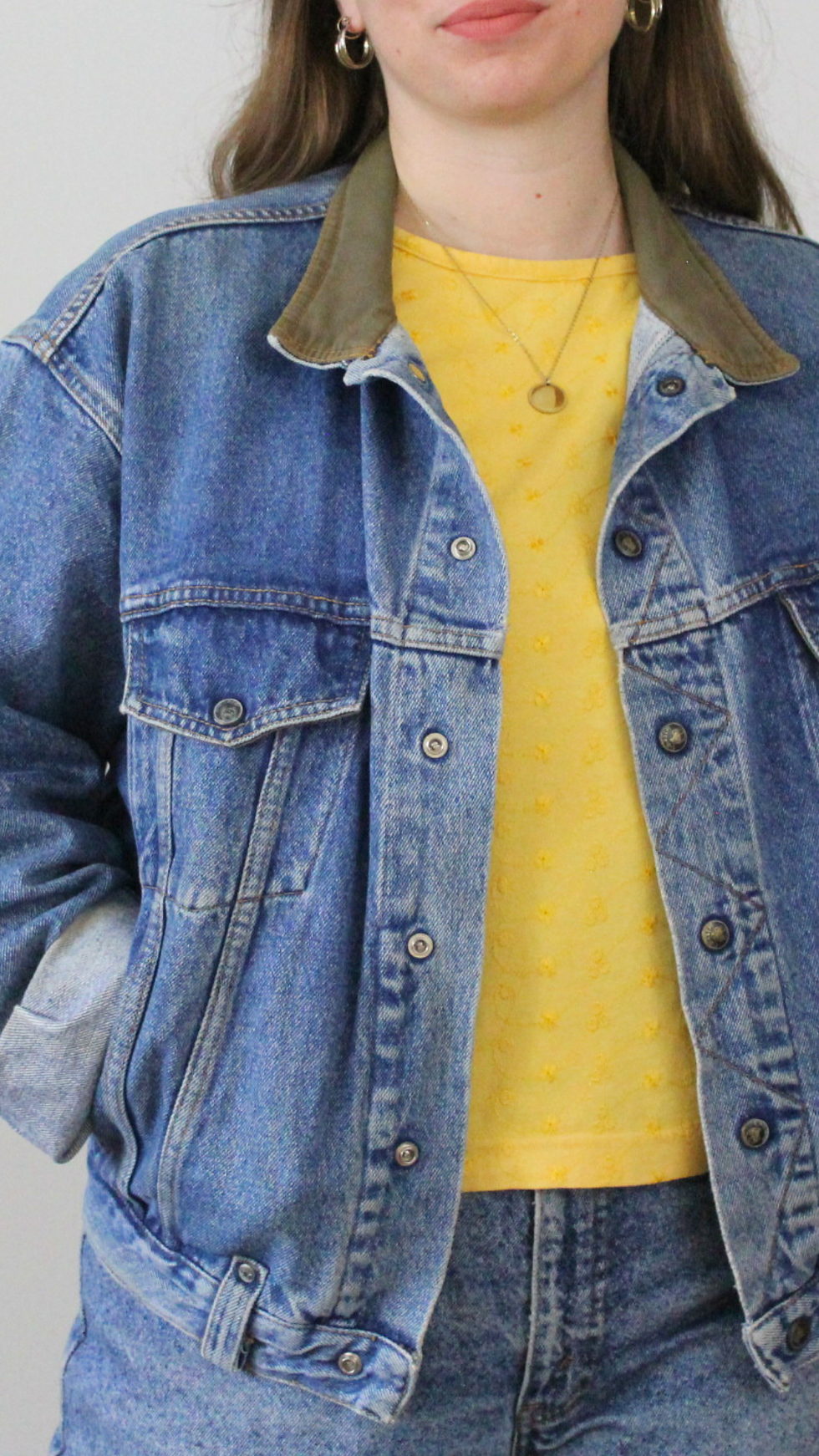 Miniature : Veste denim années 80 - Convient jusqu'au 44