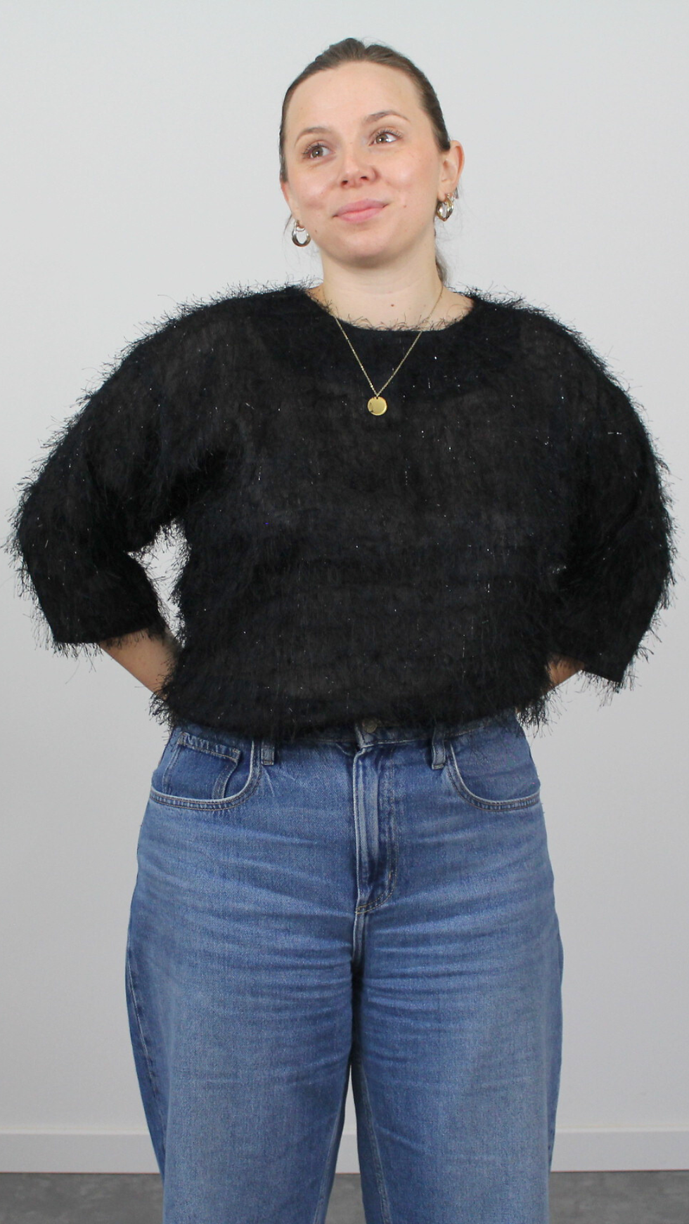 Miniature : Blouse fluffy années 80 - Convient jusqu'au 46