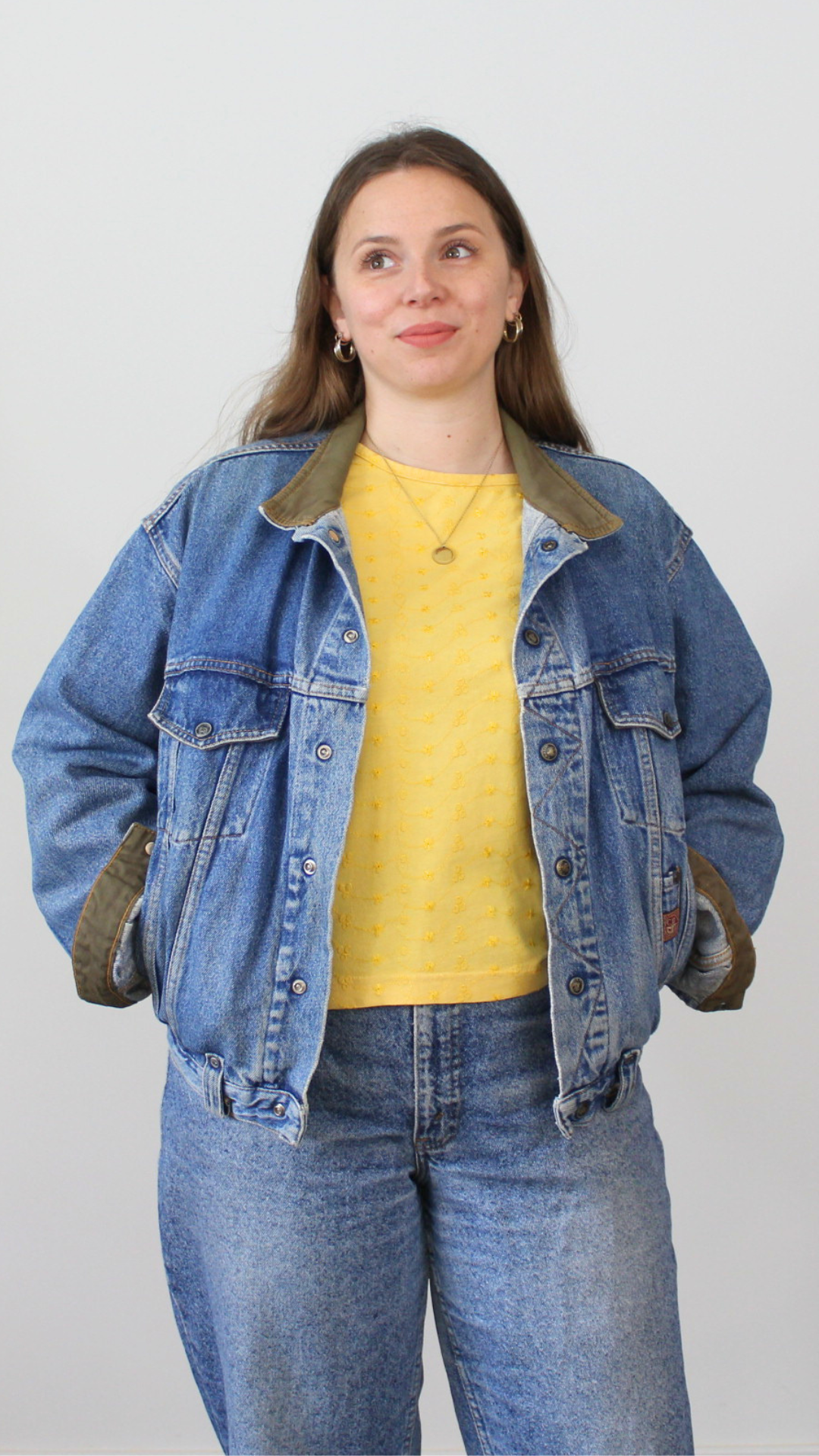 Veste denim années 80 - Convient jusqu'au 44