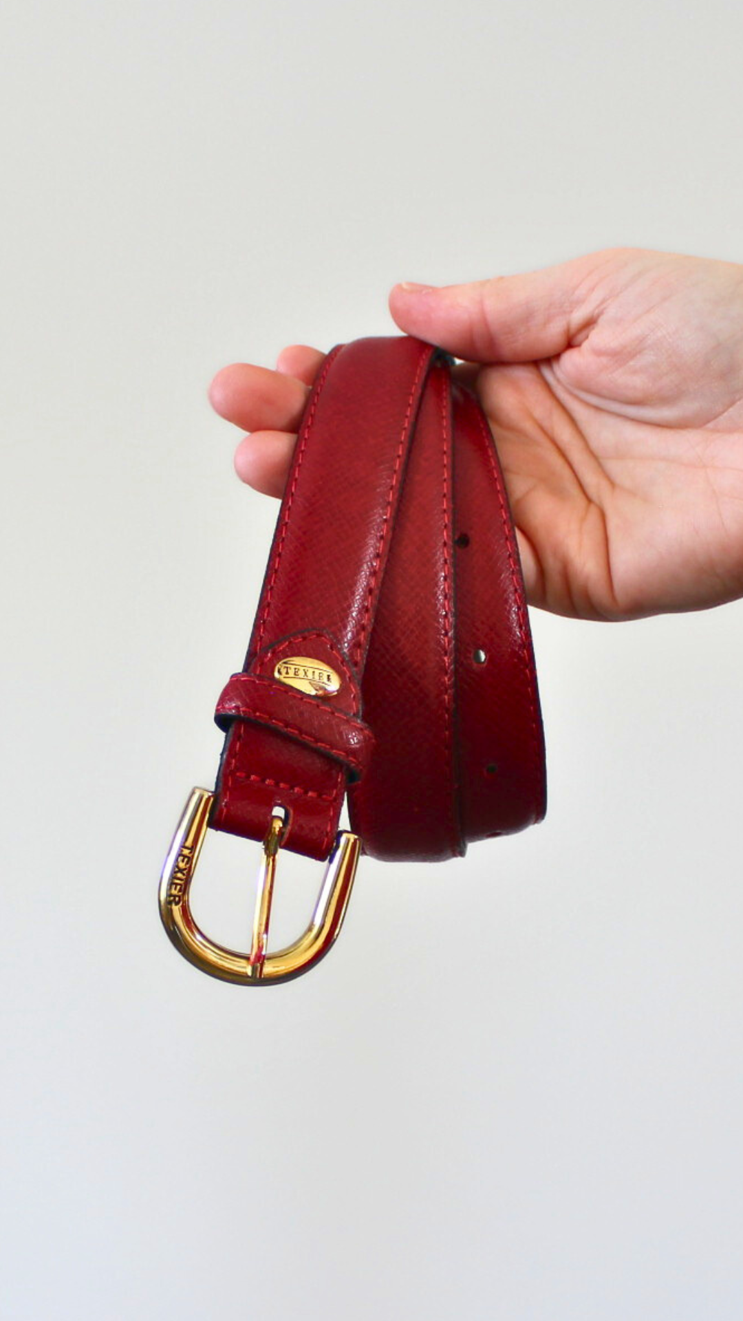 Ceinture en cuir années 90 - Convient jusqu'au 36