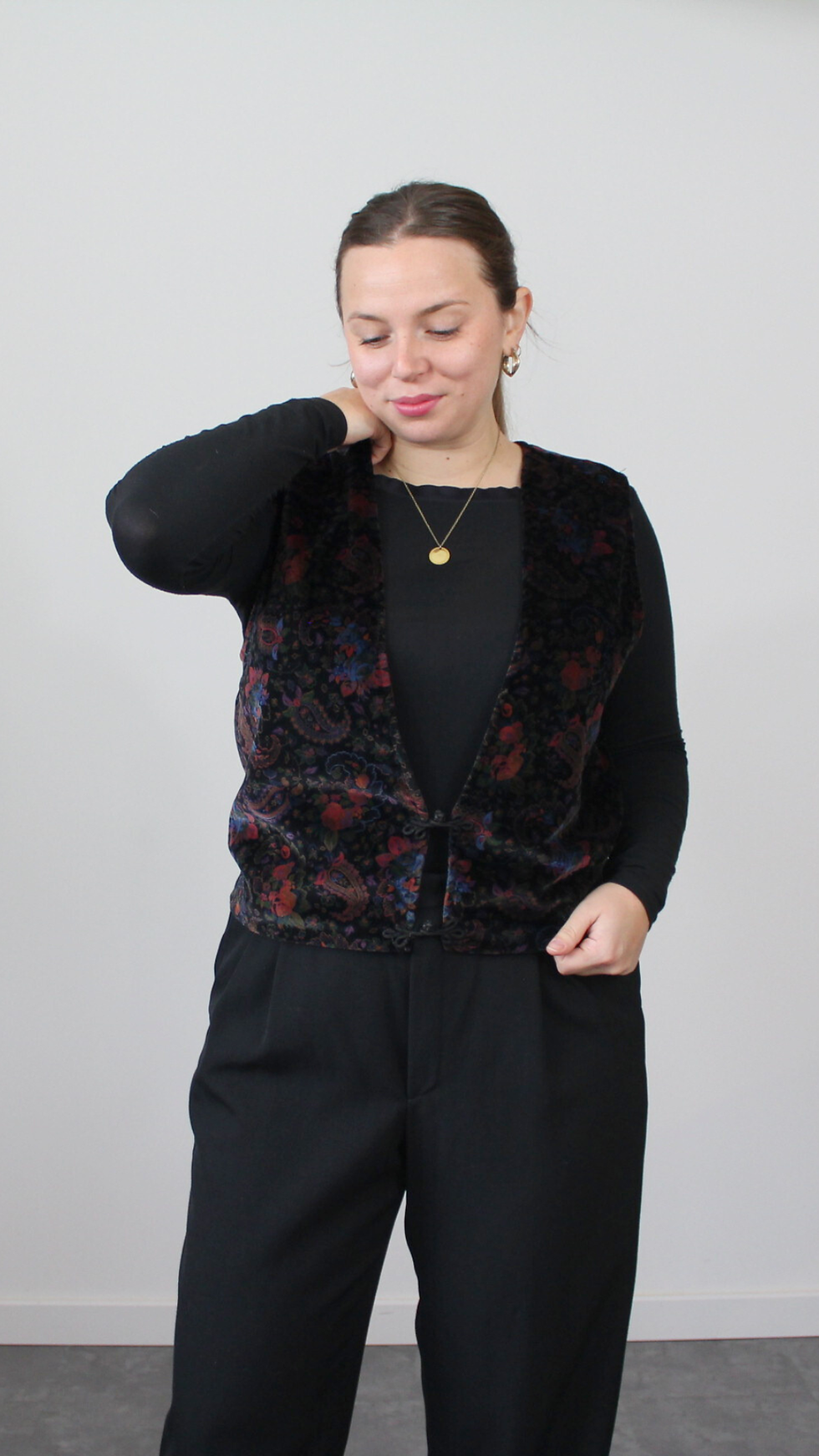 Veston en velours années 80 - Convient jusqu'au 44