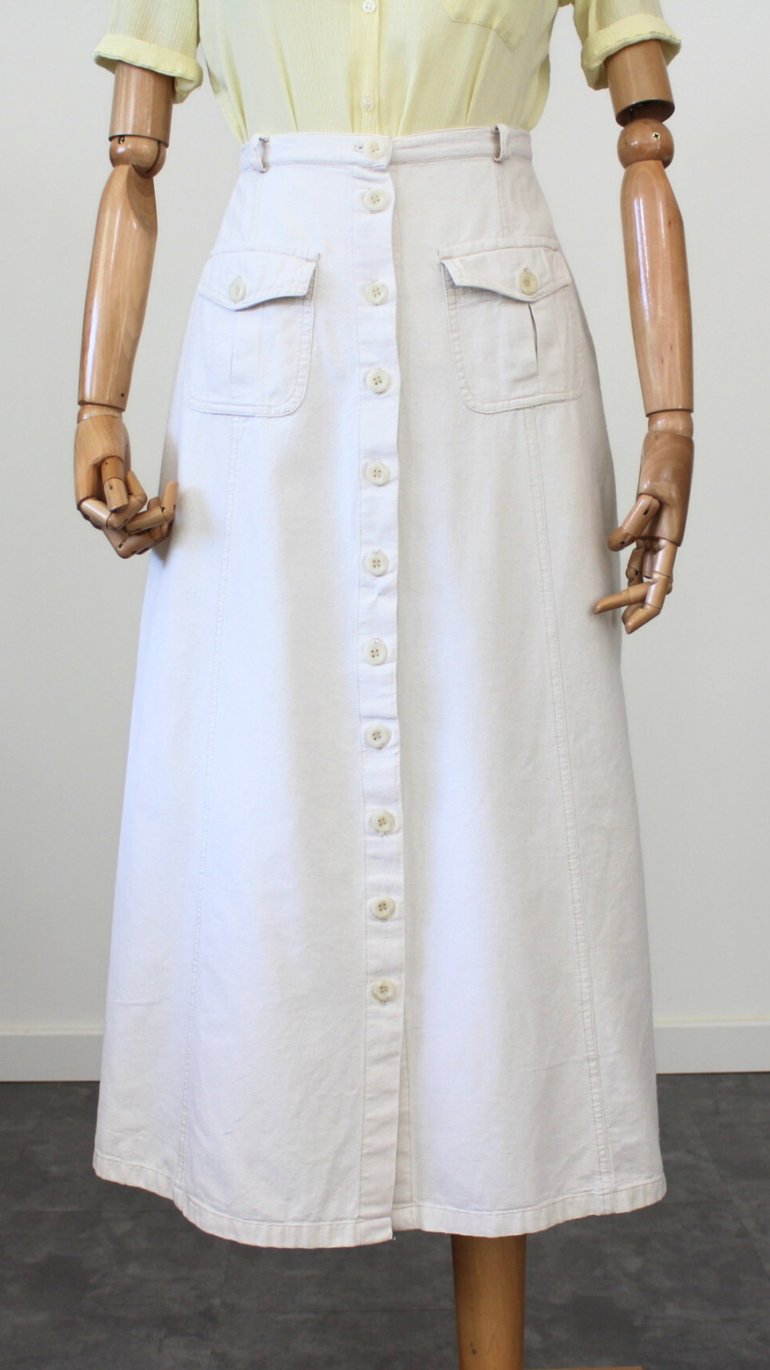 Jupe longue coton 90's - Convient jusqu'au 36/38