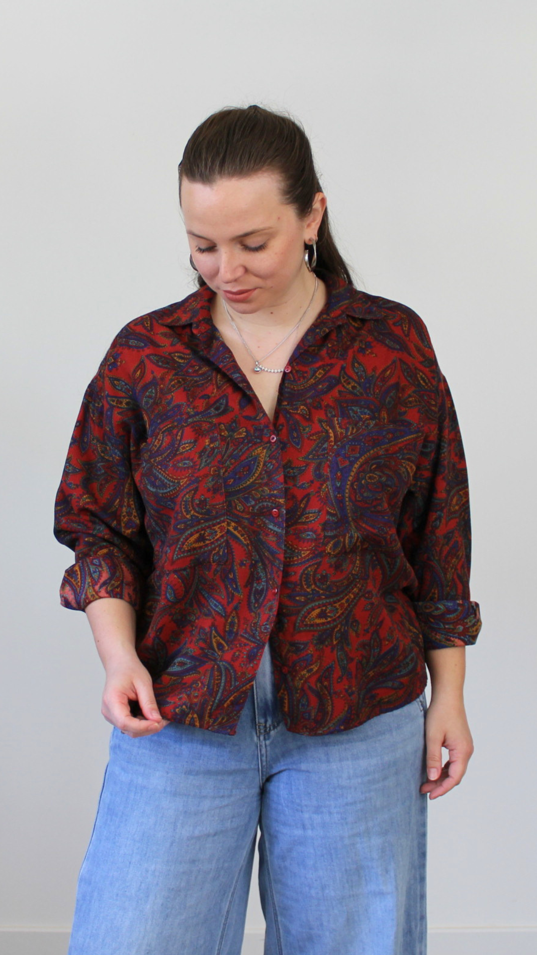 Chemise large années 80 - Convient jusqu'au 46