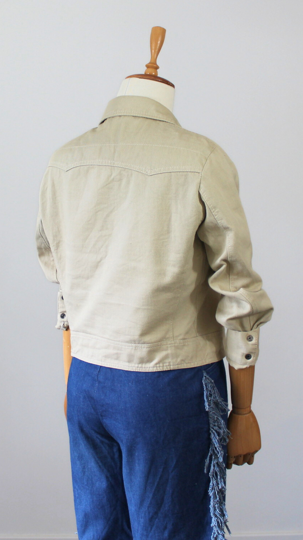 Miniature : Veste denim beige 80's - Convient jusqu'au 36/38