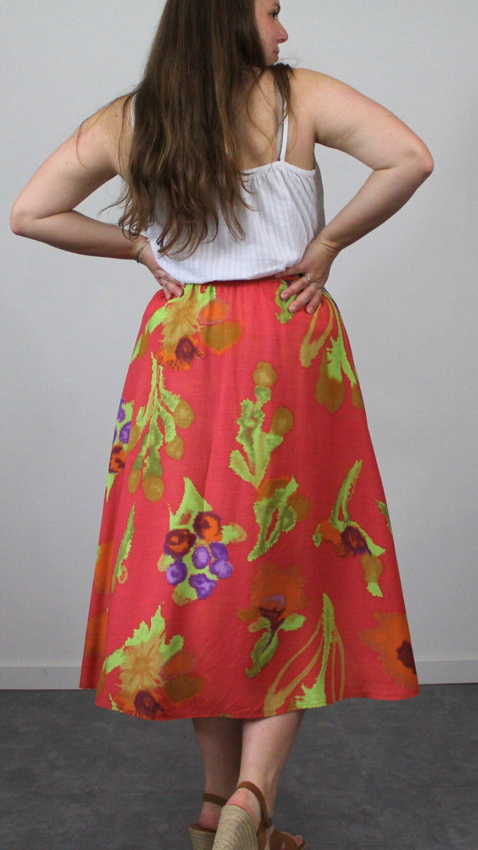 Miniature : Jupe fluide 70's - Convient jusqu'au 40