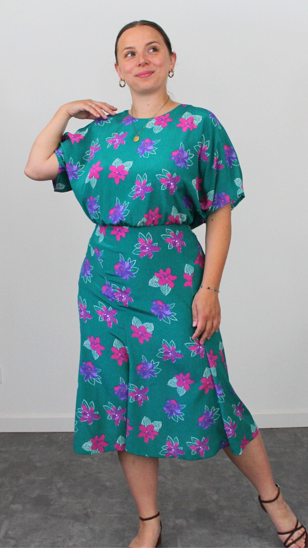 Robe fluide 70's - Convient jusqu'au 40/42