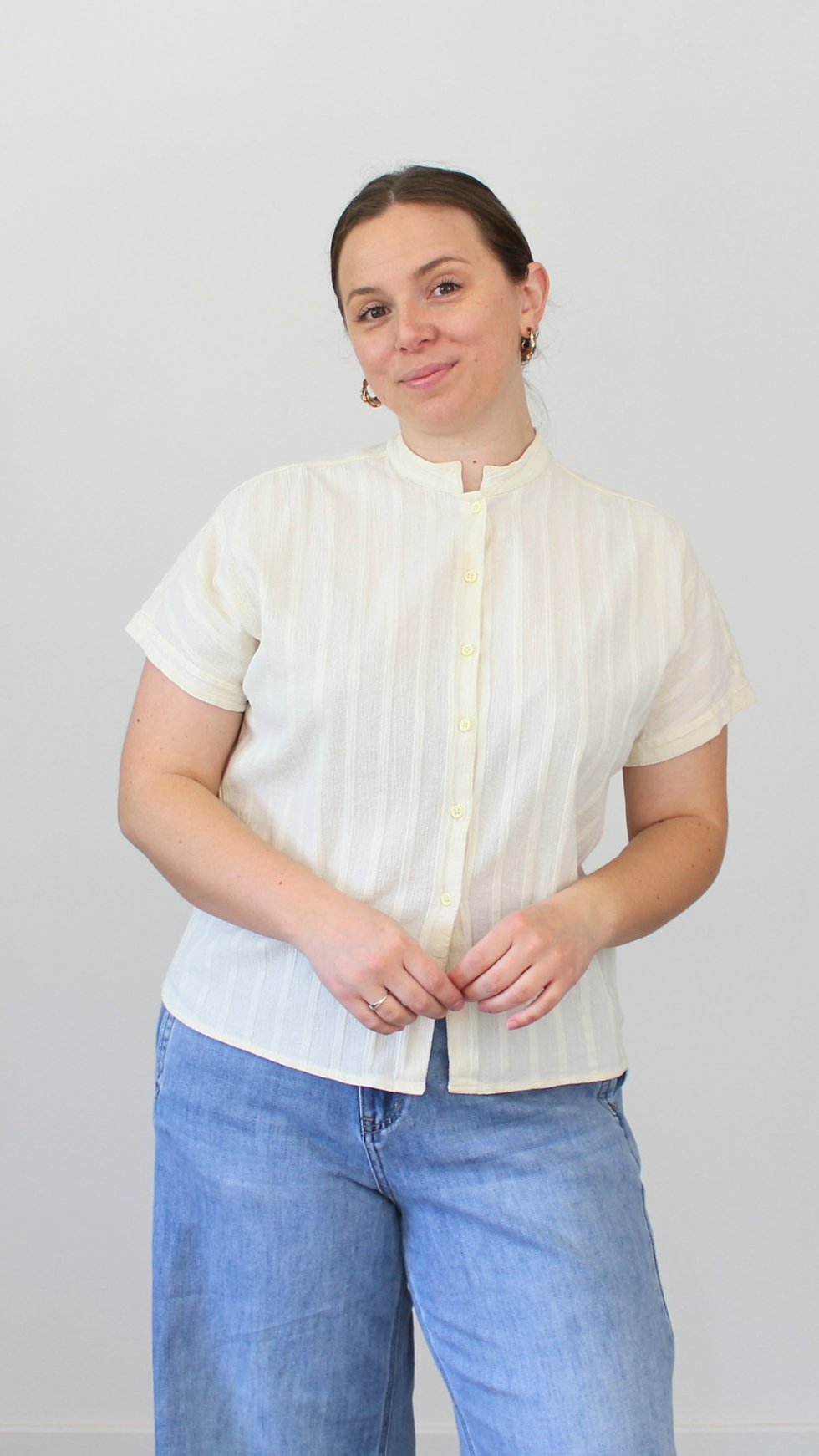 Miniature : Blouse coton années 70 - Convient jusqu'au 42