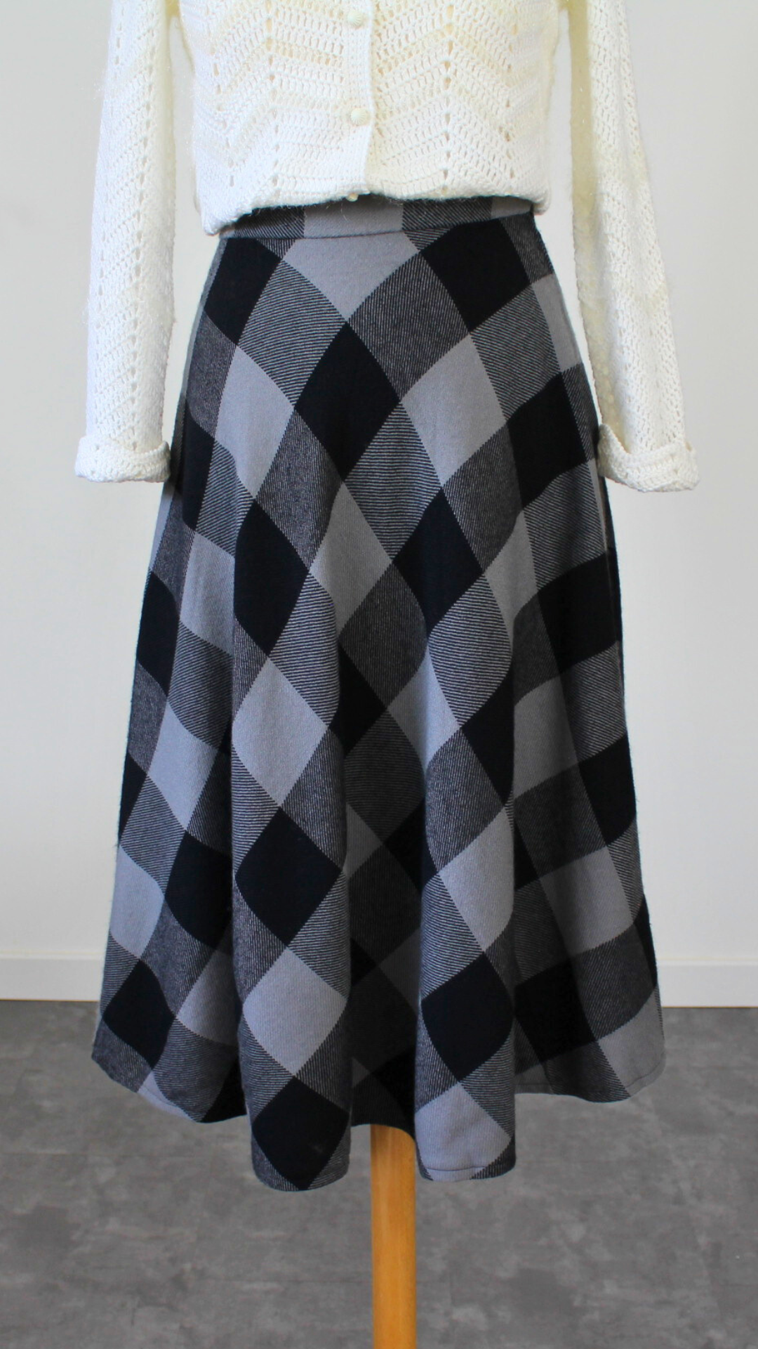 Jupe patineuse faite main - Taille jusqu'au 34