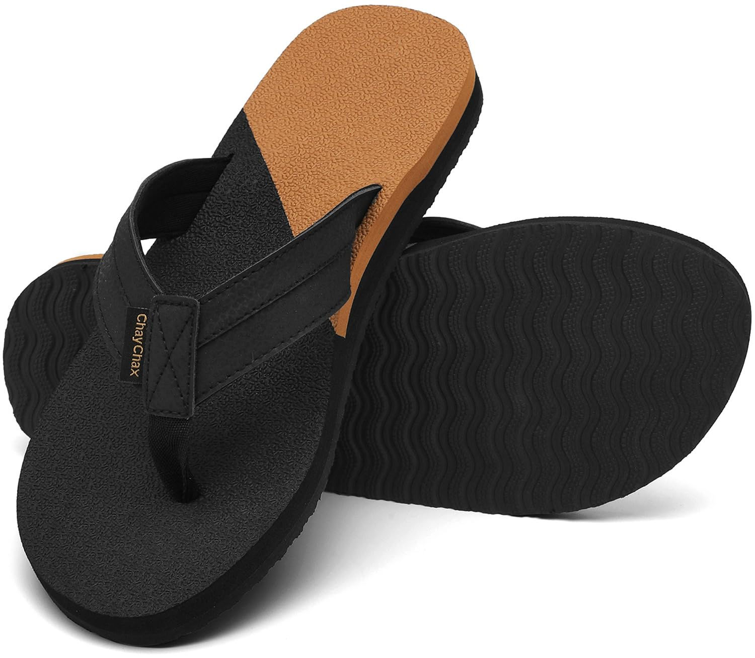 StratusArch Men's Two-Tone Flip Flops – Comfort Beach & Travel Sandals