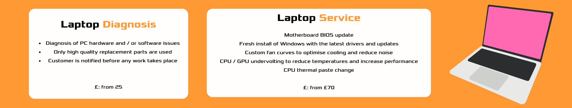 Kuda PC, laptop repair, laptop upgrade, Glasgow.
