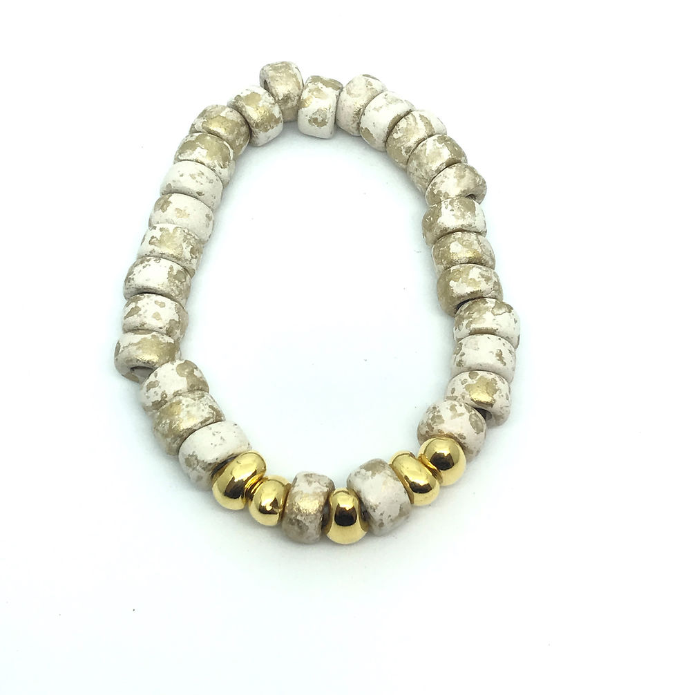 Miniature : BRACELET CERAMIQUE ET PEPITE
