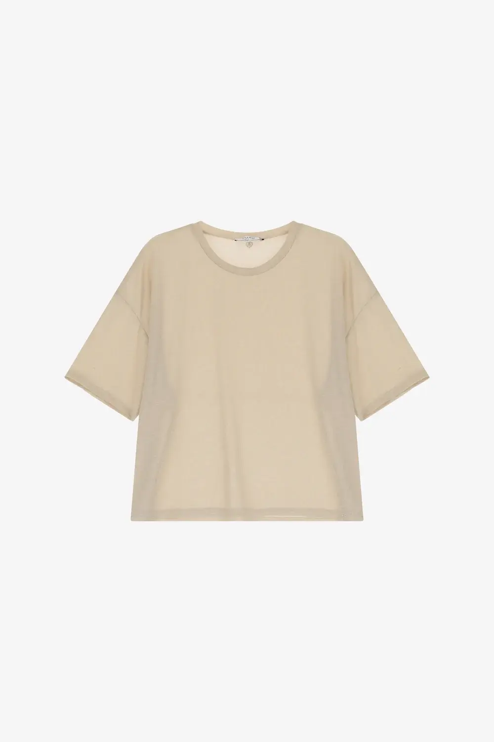 PLEASE T-SHIRT COL ROND OVERSIZE CHAMPAGNE ORO T0OHOP0000