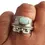 Thumbnail: White Opal Wide Mixed Metal Ring