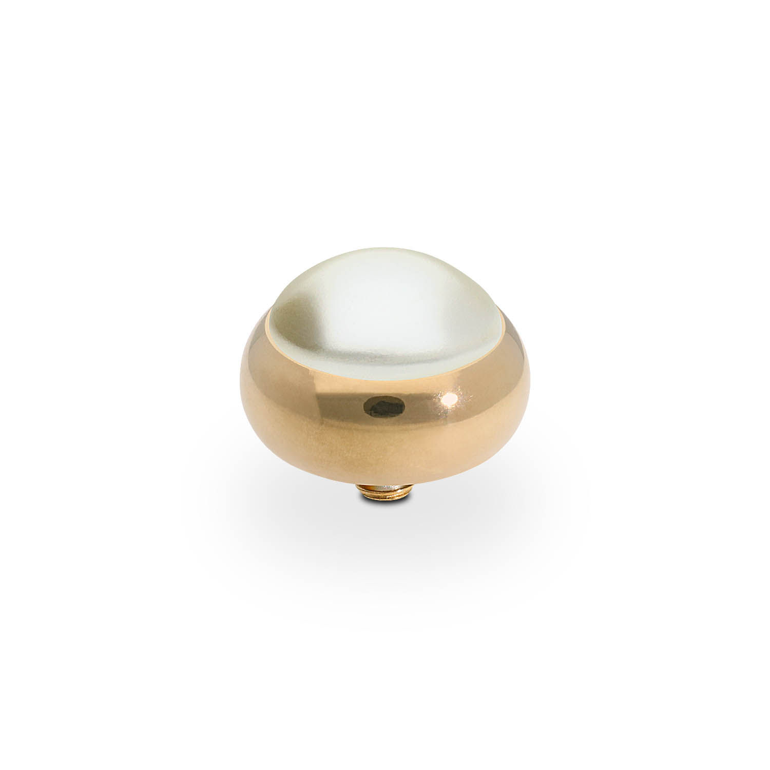 Qudo Ring Top Sesto Cream Pearl Gold 10mm