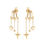 Thumbnail: Zag Bijoux Valentina Illusion Earrings Gold