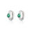 Thumbnail: Scream Pretty Green Teardrop Huggie Earrings Silver