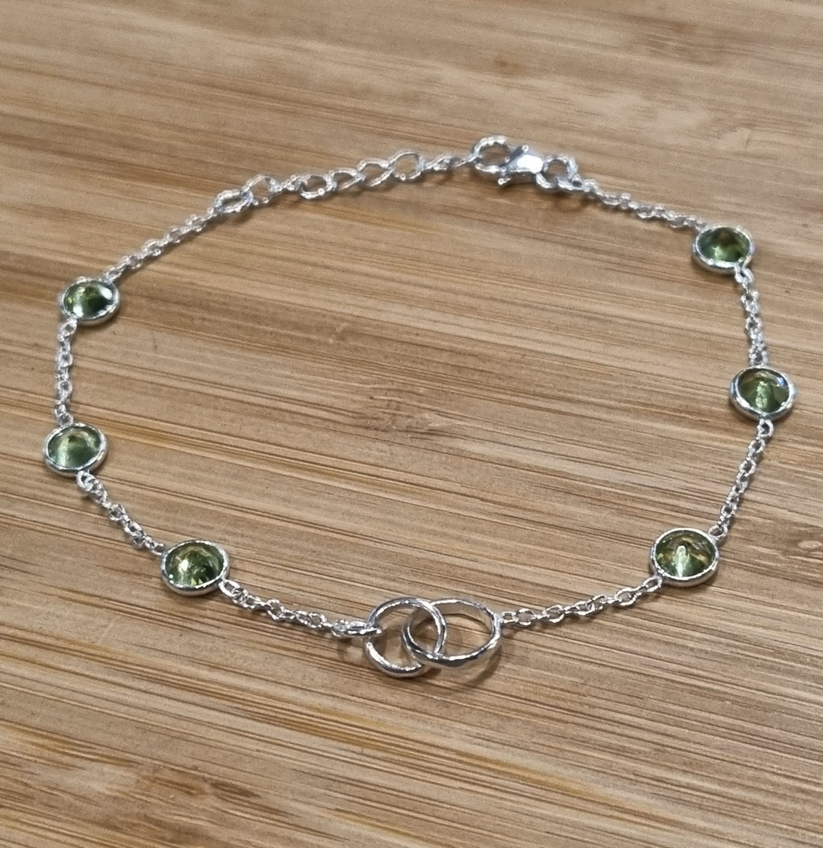 Peridot Silver Bracelet