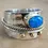 Thumbnail: Blue Opal Wide Mixed Metal Ring