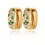 Thumbnail: Scream Pretty Green Gold Mosaic Chunky Huggie Hoop Earrings