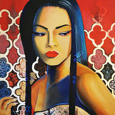 Colombine
Acrylique et dorure
à la feuille sur toile
61 x 50 cm