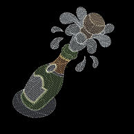 Sektflasche stich Ansicht