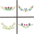 Blumenband Stickdateien Set