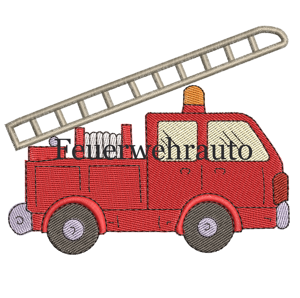Miniaturbild: Altes Feuerwehr Auto mit grosser Leiter
