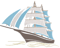 Segelschiff gross Set