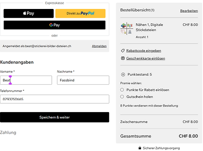 Warenkorb Expresskasse