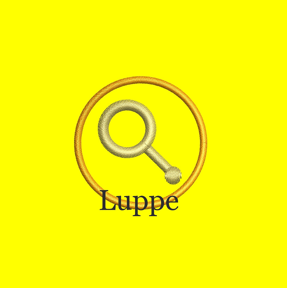 Miniaturbild: Luppe Symbol Bild Stickerei Motive