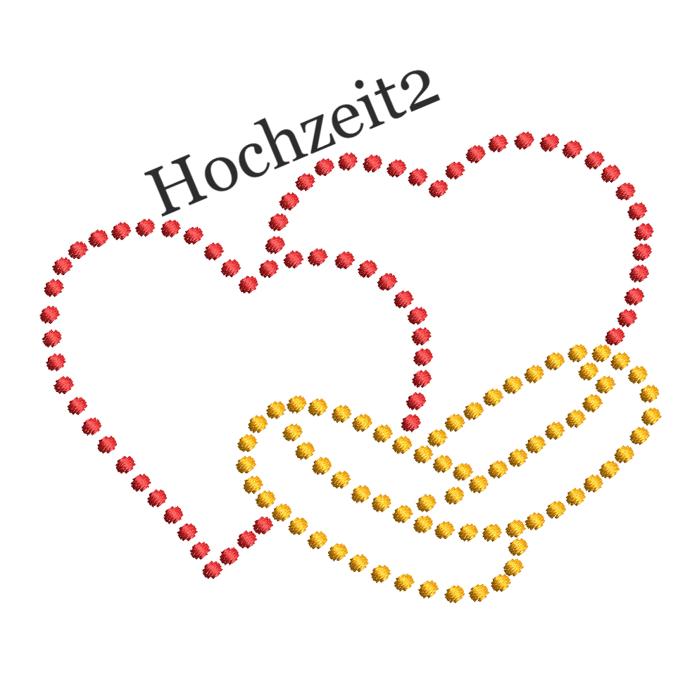 Miniaturbild: Hochzeit Herz mit Eheringen Stickdateien Set
