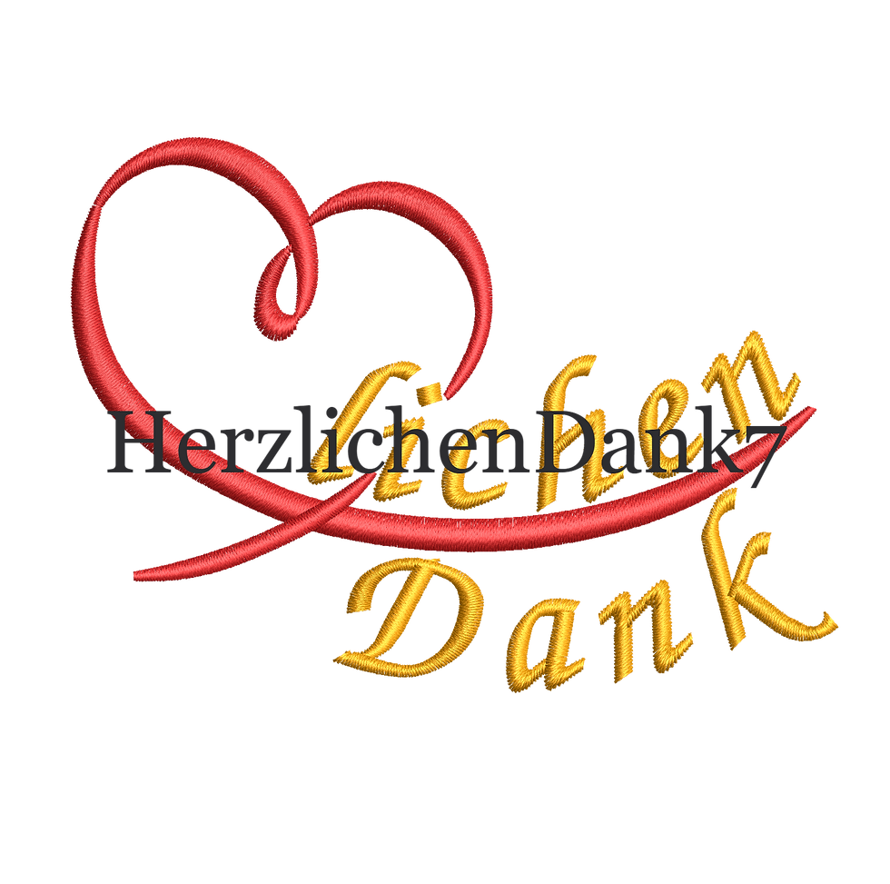 Miniaturbild: Herz mit Schriftzug Herzlichen Dank