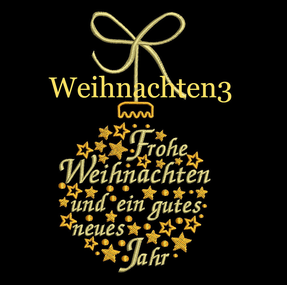 Miniaturbild: Christbaum Kugel Frohe Weihnachten, Stickerei