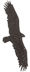 Dekor Vogel schwarz Stickerei
