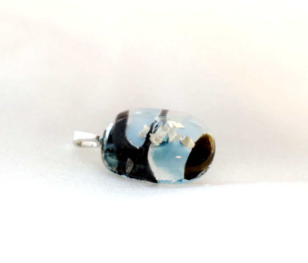 Thumbnail: BLUE GROTTO BY BOAT | GLASS FUSED JEWELRY PENDANT