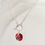 Thumbnail: RED WITH BLACK TOGGLE PENDANT NECKLACE  | GLASS FIRED JEWELRY