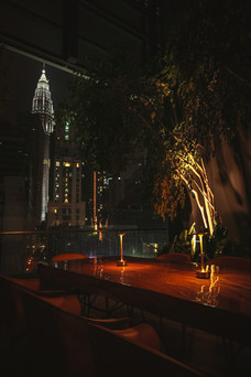 KLCC view at outdoor dining