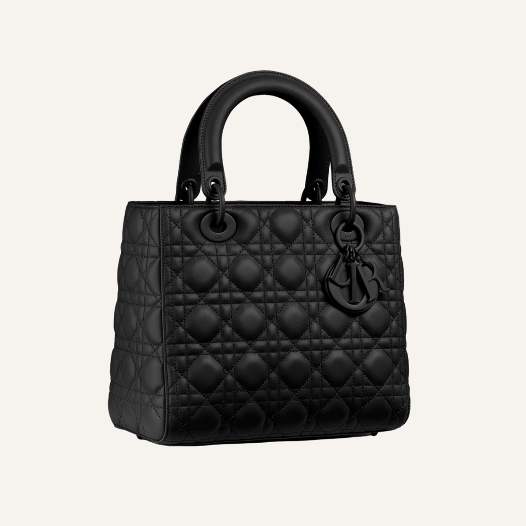 Lady Dior Ultra Matte Black Calfskin Medium