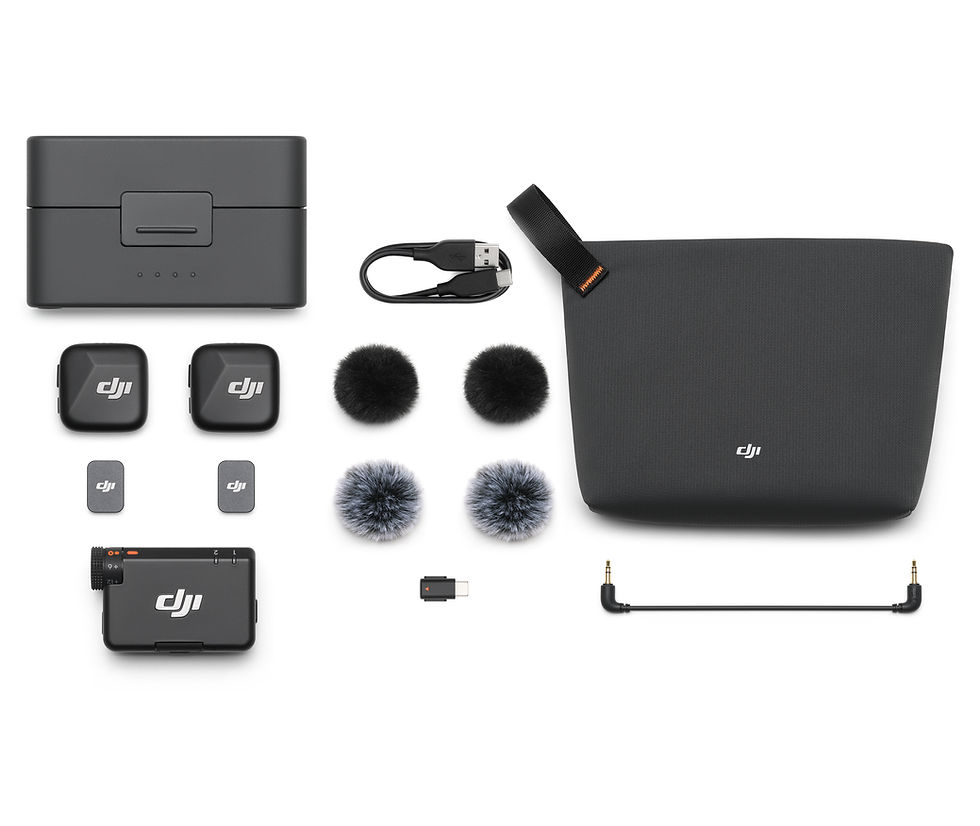 DJI Mic Mini (2TX+1RX+Charging Case)—Top View
